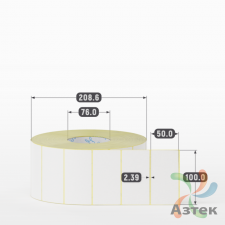 Термоэтикетка ЭКО 100х50 (рядов 1 по 4 000 шт)  в рулоне, втулка 76 мм (к) IQ code