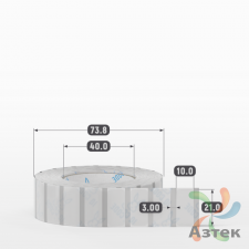 Этикетка самоклеящаяся с печатью 21х10 (рядов 1 по 2 000 шт) Прозрачный полипропилен в рулоне, втулка 40 мм (к) IQ code + Черная метка
