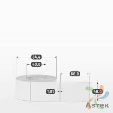 Этикетка самоклеящаяся 40х60 (рядов 1 по 500 шт) Полипропилен белый в рулоне, втулка 40 мм (к) IQ code 	