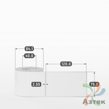 Этикетка самоклеящаяся 75х120 (рядов 1 по 250 шт) Полипропилен белый в рулоне, втулка 40 мм (к) IQ code 	