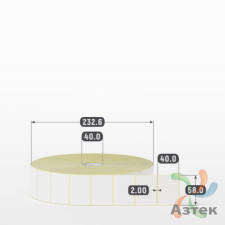 Термоэтикетка 58х40 (рядов 1 по 7000 шт) Termo ECO, втулка 40 мм (к) IQ code (подходит для Вайлдберриз)