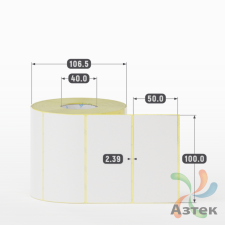 Этикетка самоклеящаяся 100х50 (рядов 1 по 1 000 шт) Termo TOP съёмный клей в рулоне, втулка 40 мм (к) IQ code