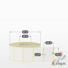 Термоэтикетка ЭКО 30х20 (рядов 1 по 1 000 шт)  в рулоне, втулка 25 мм (к) IQ code