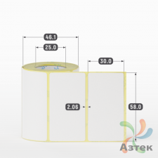 Термоэтикетка ЭКО 58х30 (рядов 1 по 240 шт)  в рулоне, втулка 25 мм (к) IQ code