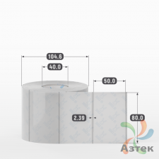 Этикетка самоклеящаяся с печатью 80х50 (рядов 1 по 1 000 шт) Прозрачный полипропилен в рулоне, втулка 40 мм (к) IQ code + Черная метка