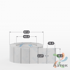 Этикетка самоклеящаяся с печатью 30х15 (рядов 1 по 1 000 шт) Прозрачный полипропилен в рулоне, втулка 40 мм (к) IQ code + Черная метка