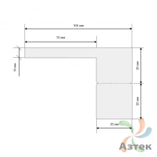 Этикетка для кабеля и провода (флажок) 105х70 (рядов 1 по 500 шт) Полипропилен Оранжевый Фигурная в рулоне, втулка 40 мм (к) IQ code