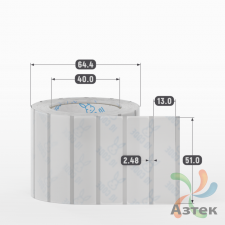 Этикетка самоклеящаяся с печатью 51х13 (рядов 1 по 1 000 шт) Прозрачный полипропилен в рулоне, втулка 40 мм (к) IQ code + Черная метка