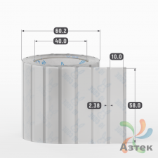 Этикетка самоклеящаяся с печатью 58х10 (рядов 1 по 1 000 шт) Прозрачный полипропилен в рулоне, втулка 40 мм (к) IQ code + Черная метка