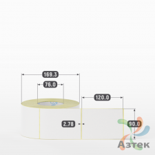 Термоэтикетка ТОП 90х120 (рядов 1 по 1 000 шт)  в рулоне, втулка 76 мм (к) IQ code