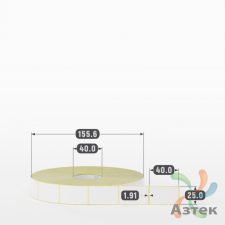Термоэтикетка ЭКО 25х40 (рядов 1 по 3 000 шт)  в рулоне, втулка 40 мм (к) IQ code