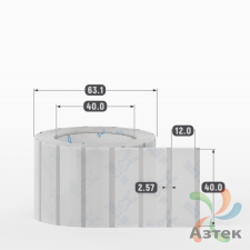 Этикетка самоклеящаяся с печатью 40х12 (рядов 1 по 1 000 шт) Прозрачный полипропилен в рулоне, втулка 40 мм (к) IQ code + Черная метка