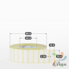 Термоэтикетка ЭКО 30х10 (рядов 1 по 3 000 шт)  в рулоне, втулка 40 мм (к) IQ code