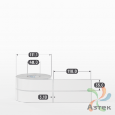 Этикетка самоклеящаяся 35х118 (рядов 2 по 500 шт) Полипропилен белый в рулоне, втулка 40 мм (к) IQ code 	