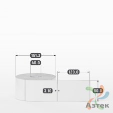 Этикетка самоклеящаяся 80х120 (рядов 1 по 1 000 шт) Полипропилен белый в рулоне, втулка 40 мм (к) IQ code 	