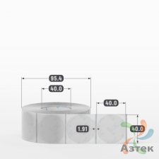 Этикетка самоклеящаяся с печатью + Черная метка/ КРУГ 40 мм (рядов 1 по 1 000 шт) Прозрачный полипропилен в рулоне, втулка 40 мм (к) IQ code