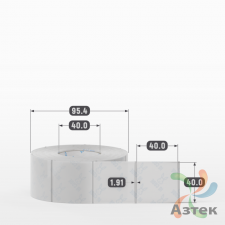 Этикетка самоклеящаяся с печатью 40х40 (рядов 1 по 1 000 шт) Прозрачный полипропилен в рулоне, втулка 40 мм (к) IQ code + Черная метка
