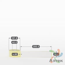 Термоэтикетка ЭКО 58х300 (рядов 1 по 180 шт)  в рулоне, втулка 40 мм (к) IQ code
