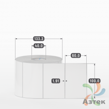 Этикетка самоклеящаяся 100х60 (рядов 1 по 1 500 шт) Полипропилен белый в рулоне, втулка 40 мм (к) IQ code 	