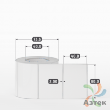 Этикетка самоклеящаяся 60х40 (рядов 1 по 500 шт) Полипропилен белый в рулоне, втулка 40 мм (к) IQ code 	