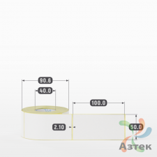 Термоэтикетка ЭКО 50х100 (рядов 1 по 350 шт)  в рулоне, втулка 40 мм (к) IQ code