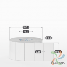 Этикетка самоклеящаяся 100х50 (рядов 1 по 3 000 шт) Полипропилен белый в рулоне, втулка 76 мм (к) IQ code 	