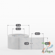 Этикетка самоклеящаяся с печатью 40х40 (рядов 1 по 500 шт) Прозрачный полипропилен в рулоне, втулка 40 мм (к) IQ code + Черная метка
