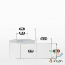 Этикетка самоклеящаяся 102х102 (рядов 1 по 1 400 шт) Полипропилен белый в рулоне, втулка 76 мм (к) IQ code 	