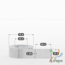 Этикетка самоклеящаяся с печатью 30х50 (рядов 1 по 500 шт) Прозрачный полипропилен в рулоне, втулка 40 мм (к) IQ code + Черная метка