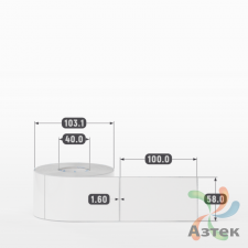 Этикетка самоклеящаяся 58х100 (рядов 1 по 500 шт) Полипропилен белый в рулоне, втулка 40 мм (к) IQ code 	