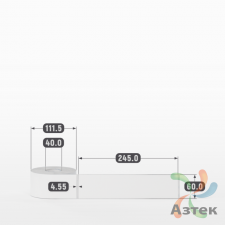 Этикетка самоклеящаяся 60х245 (рядов 1 по 250 шт) Полипропилен белый в рулоне, втулка 40 мм (к) IQ code 	