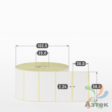 Термоэтикетка ЭКО 58х30 (рядов 1 по 1 700 шт)  в рулоне, втулка 25 мм (к) IQ code