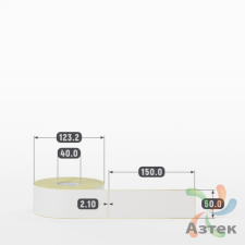 Термотрансферная этикетка 50х150 (рядов 1 по 500 шт) Полуглянец в рулоне, втулка 40 мм (к) IQ code