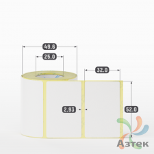 Термоэтикетка ЭКО 52х32 (рядов 1 по 280 шт)  в рулоне, втулка 25 мм (к) IQ code