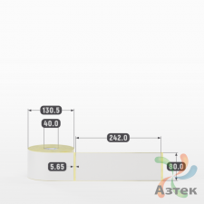Термотрансферная этикетка 80х242 (рядов 1 по 350 шт) Полуглянец в рулоне, втулка 40 мм (к) IQ code