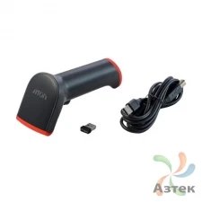 Сканер штрих-кода Атол Impulse 12BT V2 1D/2D  2D Imager, Черный беспроводной, Bluetooth, USB кабель, без подставки, ЕГАИС