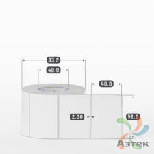 Этикетка самоклеящаяся 58х40 (рядов 1 по 700 шт) Полипропилен съемный клей в рулоне, втулка 40 мм (к) IQ code