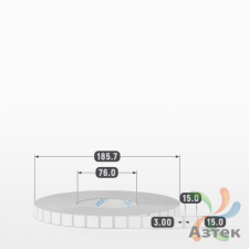Этикетка самоклеящаяся 15х15 (рядов 1 по 10 000 шт) Полипропилен матовый в рулоне, втулка 76 мм (к) IQ code
