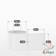 Этикетка самоклеящаяся 90х90 (рядов 1 по 500 шт) Transfer Vellum в рулоне, втулка 40 мм (к) IQ code 