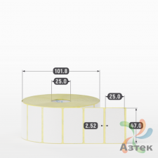 Термоэтикетка ЭКО 47х25 (рядов 1 по 2 000 шт)  в рулоне, втулка 25 мм (к) IQ code