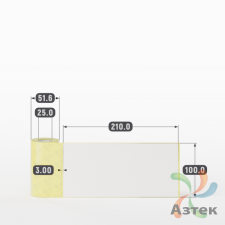 Термоэтикетка ЭКО 100х210 (рядов 1 по 50 шт)  в рулоне, втулка 25 мм (к) IQ code