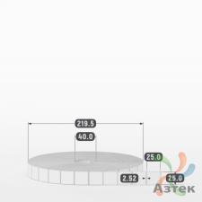 Этикетка самоклеящаяся 25х25 (рядов 1 по 10 000 шт) Полипропилен белый в рулоне, втулка 40 мм (к) IQ code 	