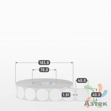 Этикетка самоклеящаяся круглая 40 мм (рядов 1 по 3 700 шт) Transfer Vellum в рулоне, втулка 76 мм (к) IQ code 