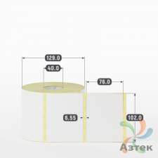 Термоэтикетка ТОП 102х76 (рядов 1 по 1 000 шт)  в рулоне, втулка 40 мм (к) IQ code