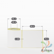 Термоэтикетка ЭКО 70х80 (рядов 1 по 120 шт)  в рулоне, втулка 25 мм (к) IQ code