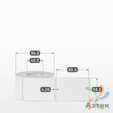 Этикетка самоклеящаяся 58х80 (рядов 1 по 500 шт) Полипропилен съемный клей в рулоне, втулка 40 мм (к) IQ code