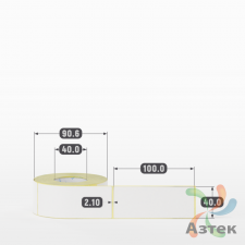 Термоэтикетка ЭКО 40х100 (рядов 1 по 350 шт)  в рулоне, втулка 40 мм (к) IQ code