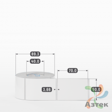 Этикетка самоклеящаяся 50х70 (рядов 1 по 500 шт) Полипропилен белый в рулоне, втулка 40 мм (к) IQ code 	