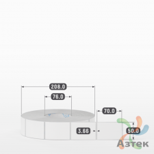 Этикетка самоклеящаяся 50х70 (рядов 1 по 3 000 шт) Полипропилен белый в рулоне, втулка 76 мм (к) IQ code 	