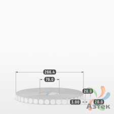 Этикетка самоклеящаяся круглая 20 мм (рядов 1 по 18 000 шт) Полипропилен белый в рулоне, втулка 76 мм (к) IQ code 	